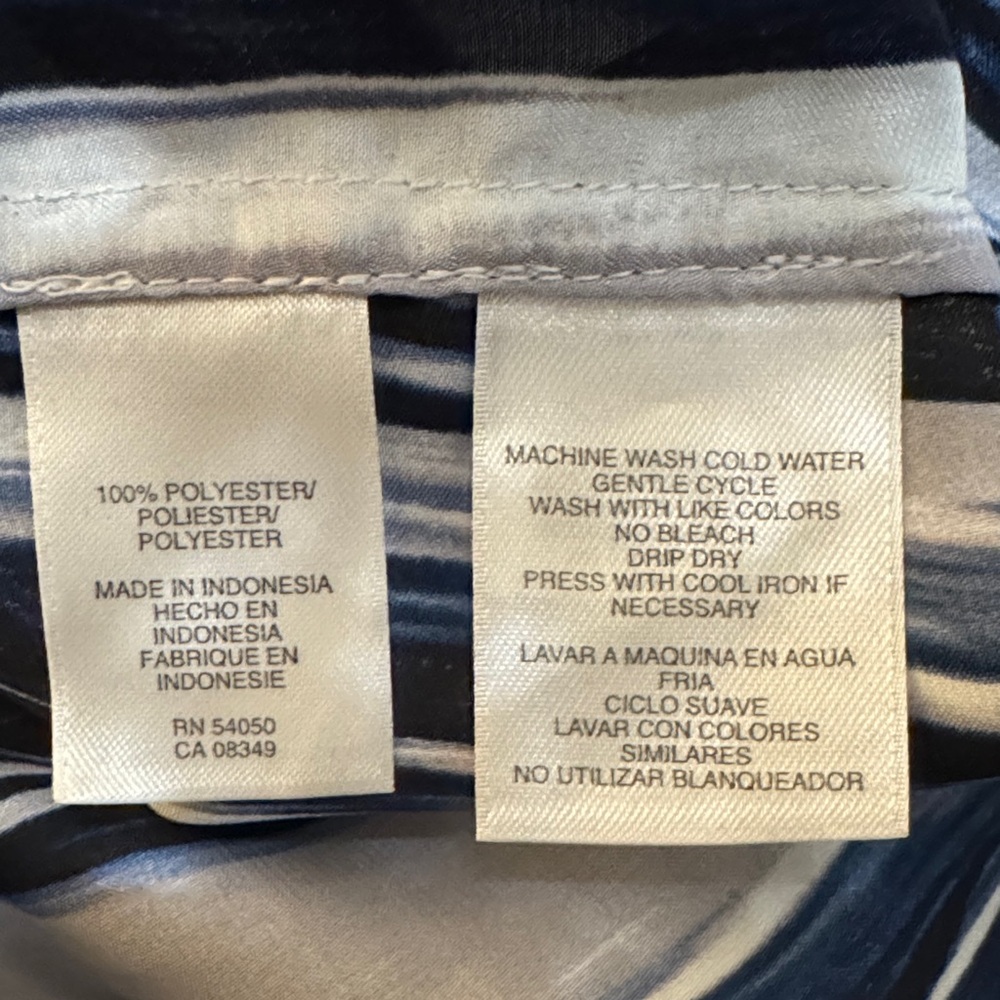 Jones New York Blue and Black Striped Shirt - Picture 6 of 6